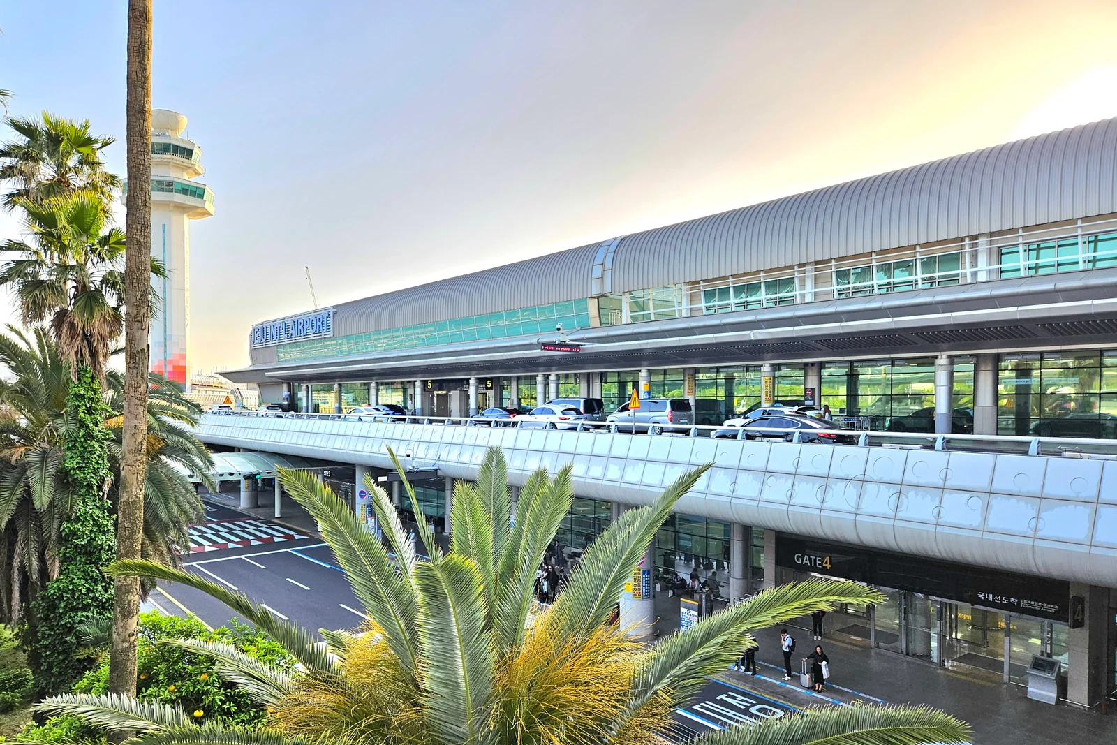 The terminal exterior at Jeju International Airport